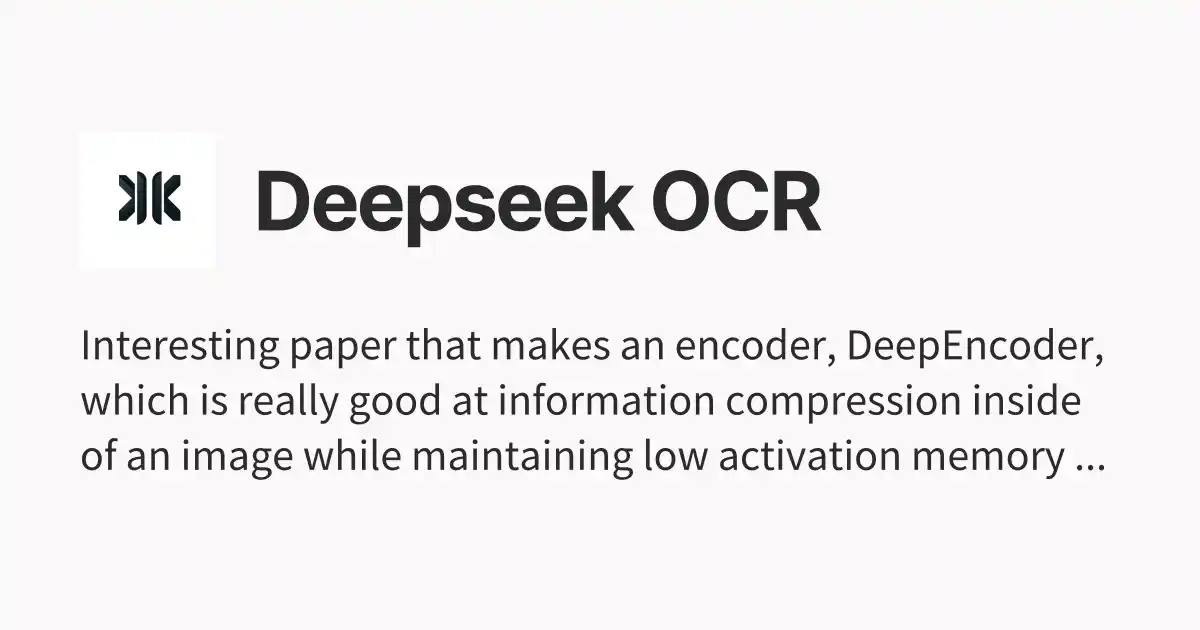 Deepseek OCR